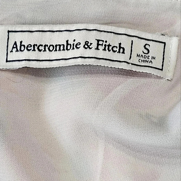 Abercrombie & Fitch Floral Wrap Dress Cream Coral Flowers Size Small Classic - Picture 5 of 8